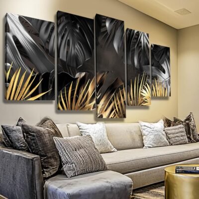 71Z22oomcZL._AC_SL1500_ Leaf Canvas Wall Art Set