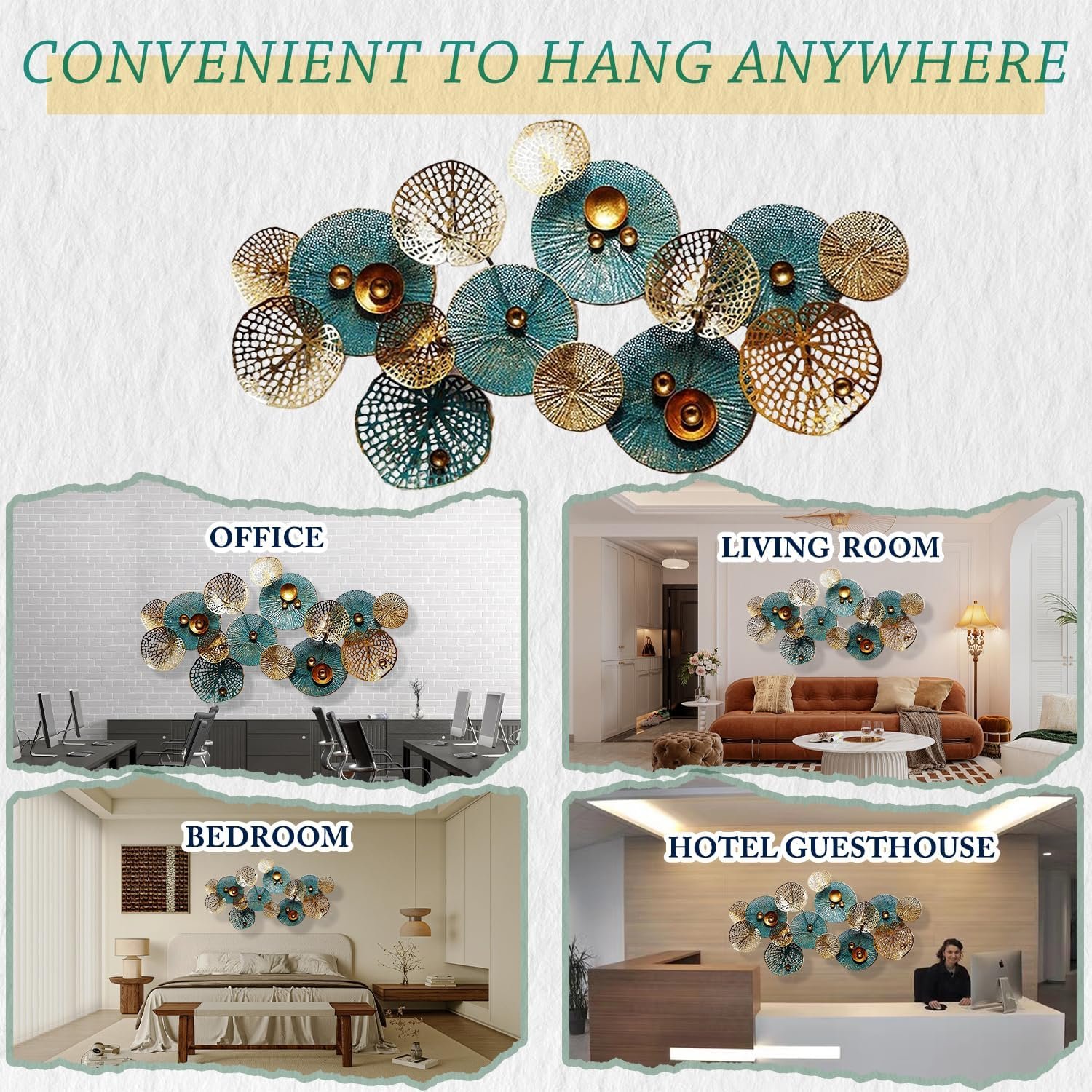 Metal Flower Wall Art - Image 2