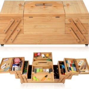 Wooden Sewing Box Organizer