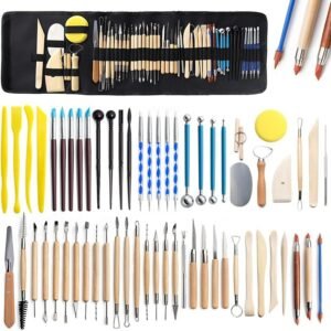 61-Piece Ceramic Clay Sculpture Tool Set